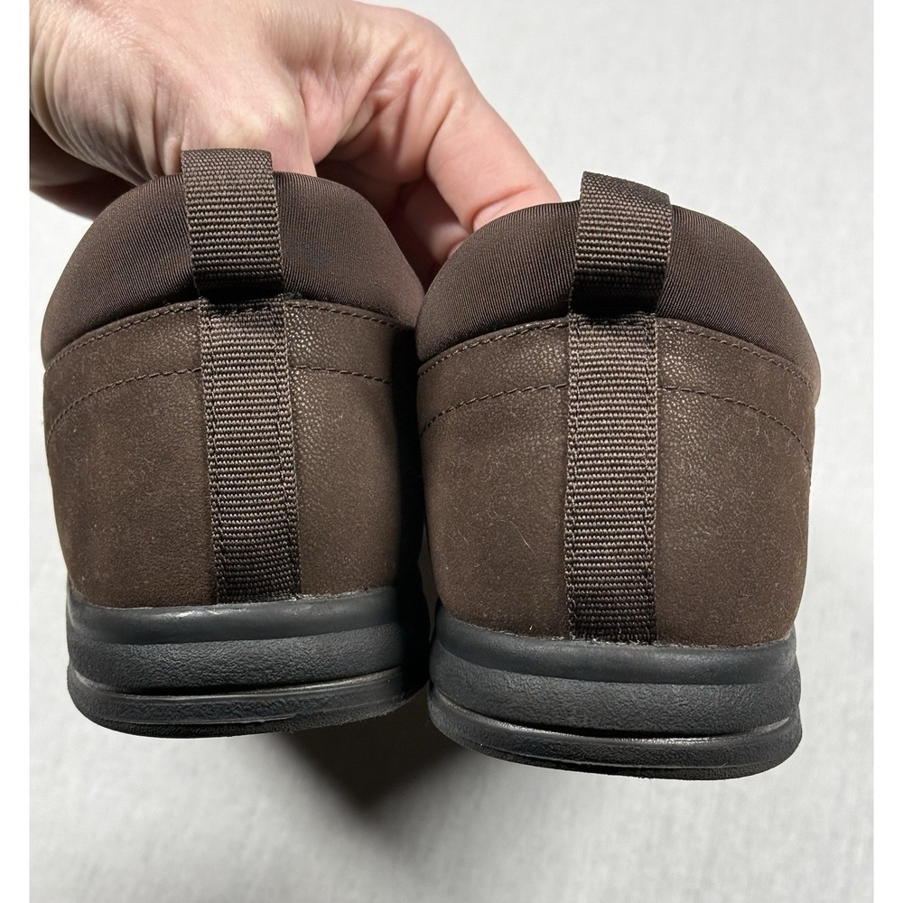 Clarks Cloudsteppers Loafers Women 11‎ Slip On Brown Faux Leather Comfort Shoes - Picture 7 of 10